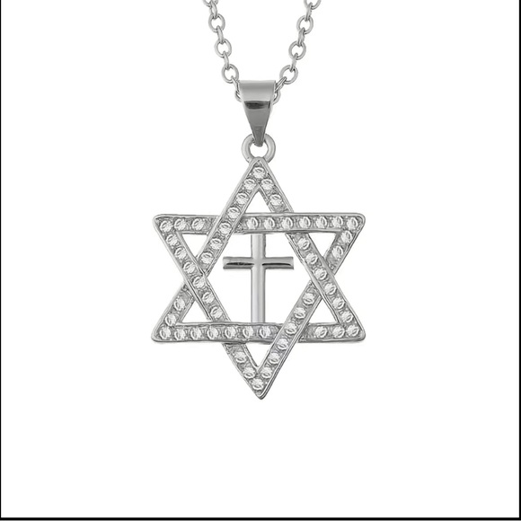 Cubic Zirconia Star Of David Necklace - Picture 3 of 7